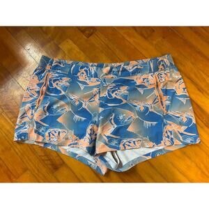 Columbia PFG Women's Active Shorts Fish Print Zip Pockets Drawstring Size 3XL